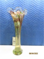 Large 22" ArtGlassLike Swirl Colored Glass Vase