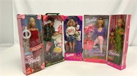 Five Barbie Dolls, in Boxes