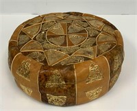 Leather Pouf Footstool