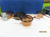 9pc VISION WARE Glass Kitchen Cookware