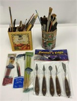 Brushes and Stainless Steel Painting Knife Set