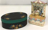 Music Box and Ceramic Oval Box
