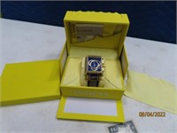 New INVICTA Mens Watch S1 Gold/Blue boxed