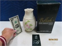 BELLEEK 8" Flower Vase boxed Mint