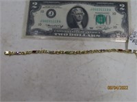 18kt Gold Over Sterling Gemstone 7.25" Bracelet MT