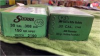 308 cal bullets. 43 Sierra 165 gr. & 40 Sierra