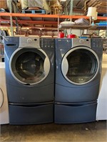 Kenmore Front Load Blue Washer & Gas Dryer