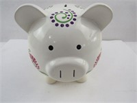 Floral Ceramic Piggy Bank