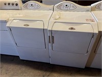 Maytag Front Load White Washer & Elect Dryer
