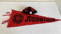 Vintage Judson College Pennant & Hat