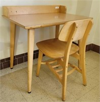Mid Century Modern Student Desk & Chair