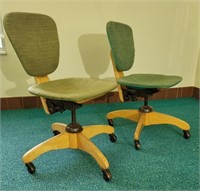 Pair Mid Century Modern Office Chairs