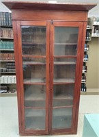Antique Bookcase From Cage In Library