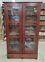 Antique Bookcase in Cage of Library