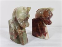 Onyx Carved Horse Bookends