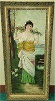 Victorian Style Framed Painting on Canvas