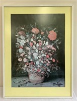 Nice Vintage Floral Basket Print