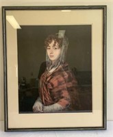 Fabulous Vintage Lady Figural Framed Print