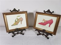 Framed Shoes with (2) Stands
