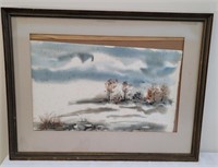 Framed Watercolor Unknown Artist