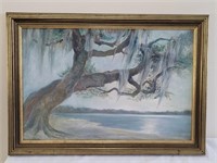 Framed Painting on Canvas by Loulie Anderson
