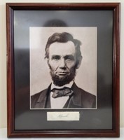 Framed Abe Lincoln Black & White Print of Photo