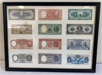 Framed Lot of  Banco Currency