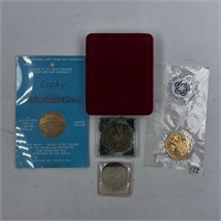 Lot including 1974 arctic Winter games Silver & Br