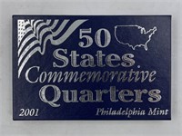 2001 P State quarter set in Philadelphia mint pres