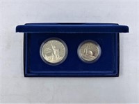 1986 Liberty coin set with 1986 S silver dollar, 1