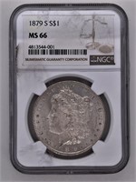 1879 S 3rd reverse Morgan silver dollar MS66 NGC
