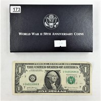 1991-1995 2 piece WWII anniversary coin set includ
