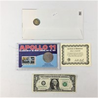 Lot of 2: 1972 Ike dollar with Apollo 11 Collectio