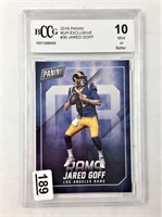 2018 Jared Goff LA Rams card 10 or better by Beck