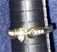 10k Gold Diamond ring size 6.5 2.4 grams