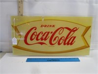 Glass 1950's Coca Cola Sign