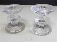 2 Iittala Sarpaneva Festivo Candlesticks/1 Ring