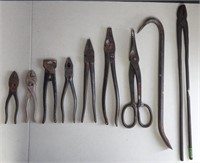 9 Metal Hand Tools / Pliers, Tin Snips +++