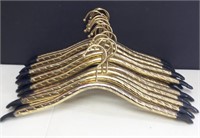 12 Vtg Brass Garment Hangers/1980s Glam