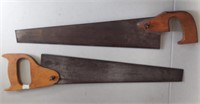 2 Vintage Hand Saws w/Wood Handles