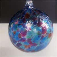 Calico Glass Ball Ornament
