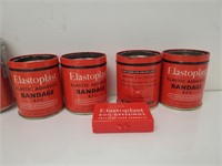 4 boîtes de conserve Elastoplast vintage