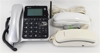 * Lot of 3 Telephones with Cords (Sony - GE -
