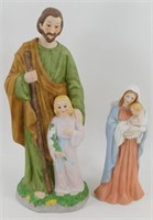 * 2 Vintage Figurines: Jesus with Girl (11 1/2")