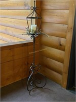 wrought iron floor candle lamp