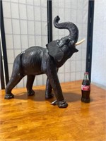 Elephant w/ Genuine Leather - 22" x 23"