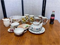 Asst. Coffee Cups, China Cups, & Teapot