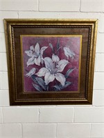 Lilies by Barbara Mock Framed 36x36