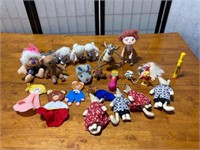 Group of Small Plush Dolls