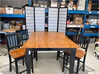Wood Bar Height Kitchen Table w/ (4)